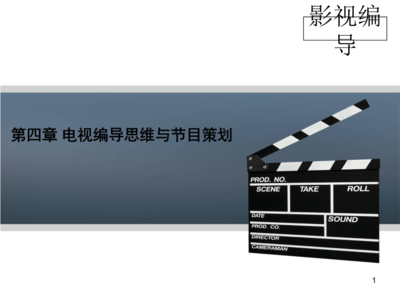 電視編導思維與節目策劃